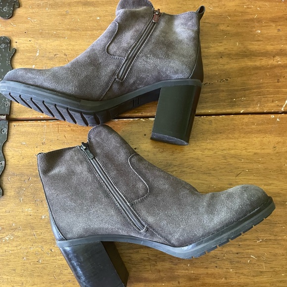 Pikolinos Pompeya Brown Suede Leather Block Heel Ankle Boots Booties Size 40 - Picture 3 of 8